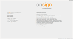 Desktop Screenshot of onsign.de